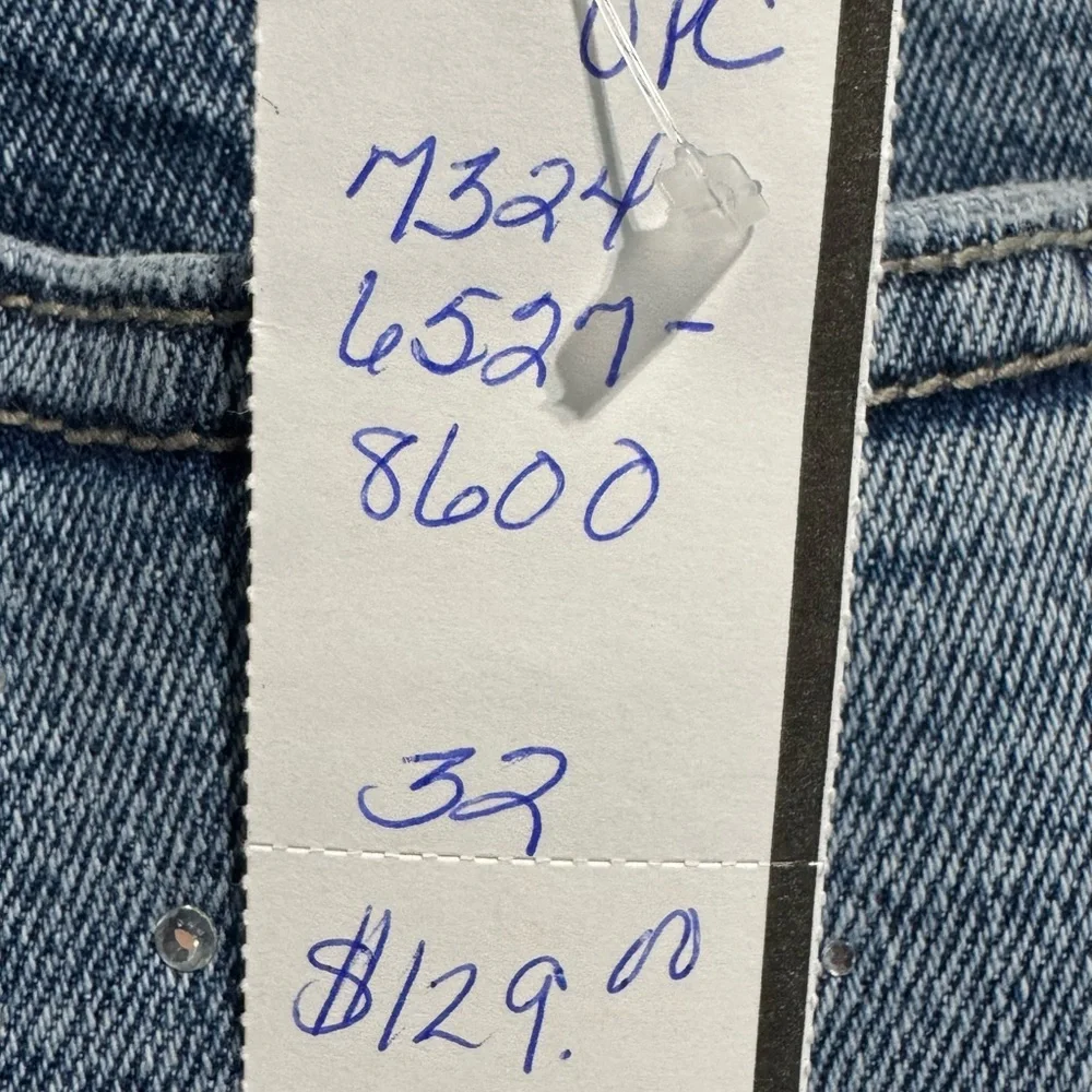 DKNY Women’s Blue Denim Jeans with Front Rhinestones